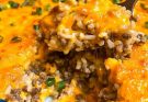 Cheesy Ground Beef and Rice Casserole