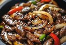 Sizzling Chinese Pepper Steak with Onions